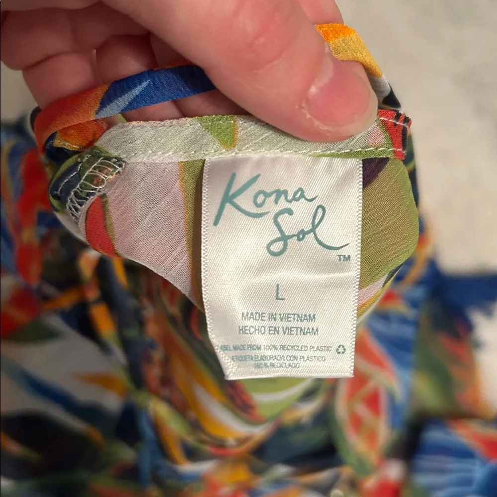 Kona Sol Multicolor Tropical Cover-Up - Picture 3 of 3